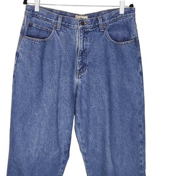 Vintage L.L. Bean Relaxed Fit Flannel Lined Jeans Size 36x30 - Picture 5 of 11